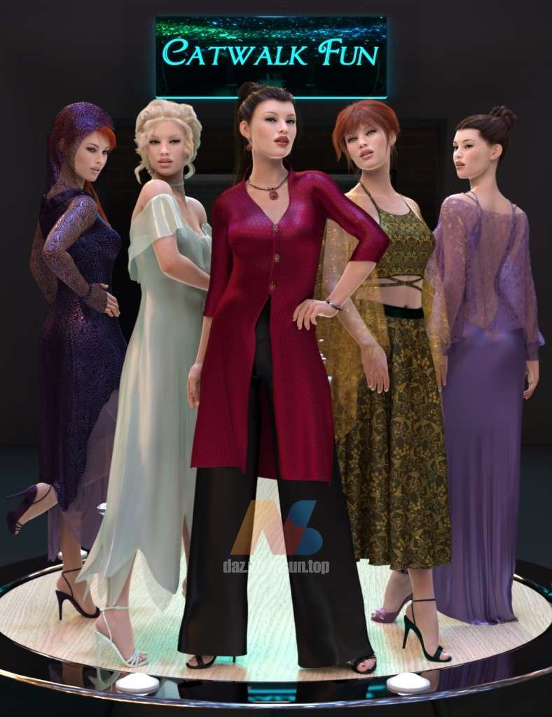 [daz姿势] Catwalk Fun Poses for Genesis 8 Female-DAZ爱好者