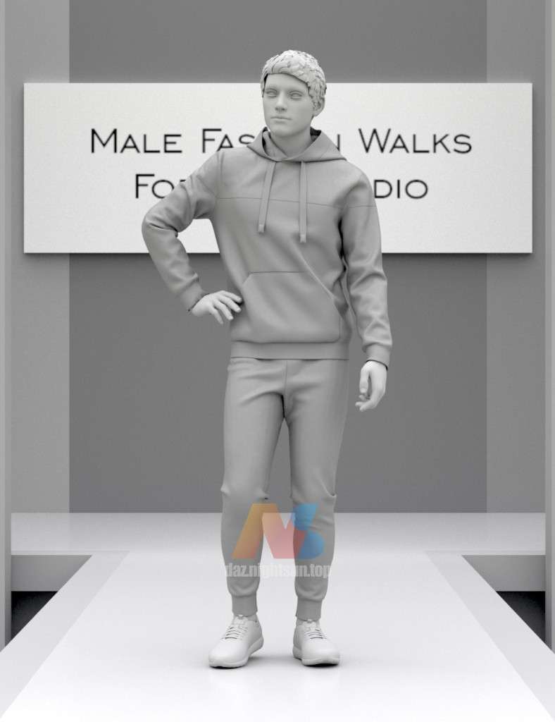 图片[2]-[daz动画] Fashion Walks for Genesis 8 and 8.1 Males-DAZ爱好者