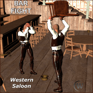 图片[3]-[daz姿势] BAR FIGHT Poses for Genesis 2 Male(s)-DAZ爱好者