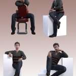 图片[2]-[daz姿势] Sitting Poses for Genesis 8 Male-DAZ爱好者