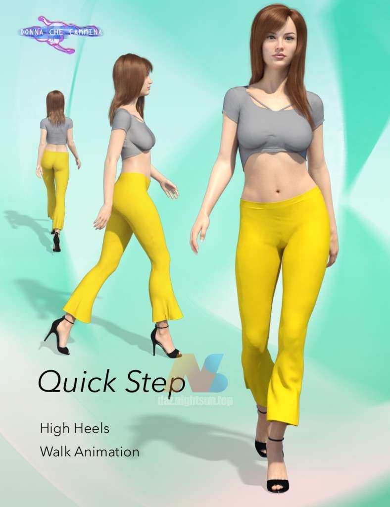 [daz动画] Quick Step Walk Cycle for Genesis 8 Female(s)-DAZ爱好者