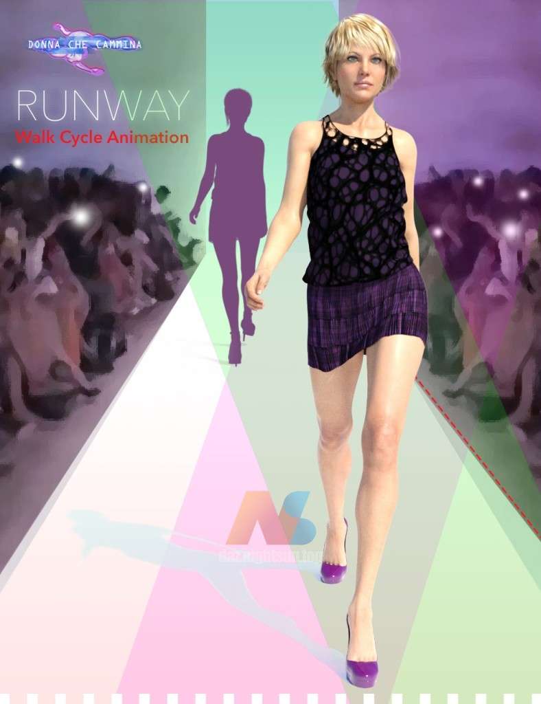 [daz动画] Runway Walk Cycle for Genesis 8 Female(s) MK3