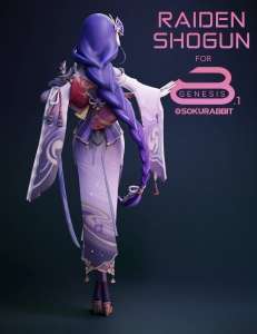 图片[3]-[daz角色] Raiden Shogun For Genesis 8 and 8.1 Female-DAZ爱好者