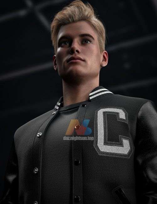 [daz服装] AJC College Times Jacket for Genesis 8 and 8.1 Males-DAZ爱好者