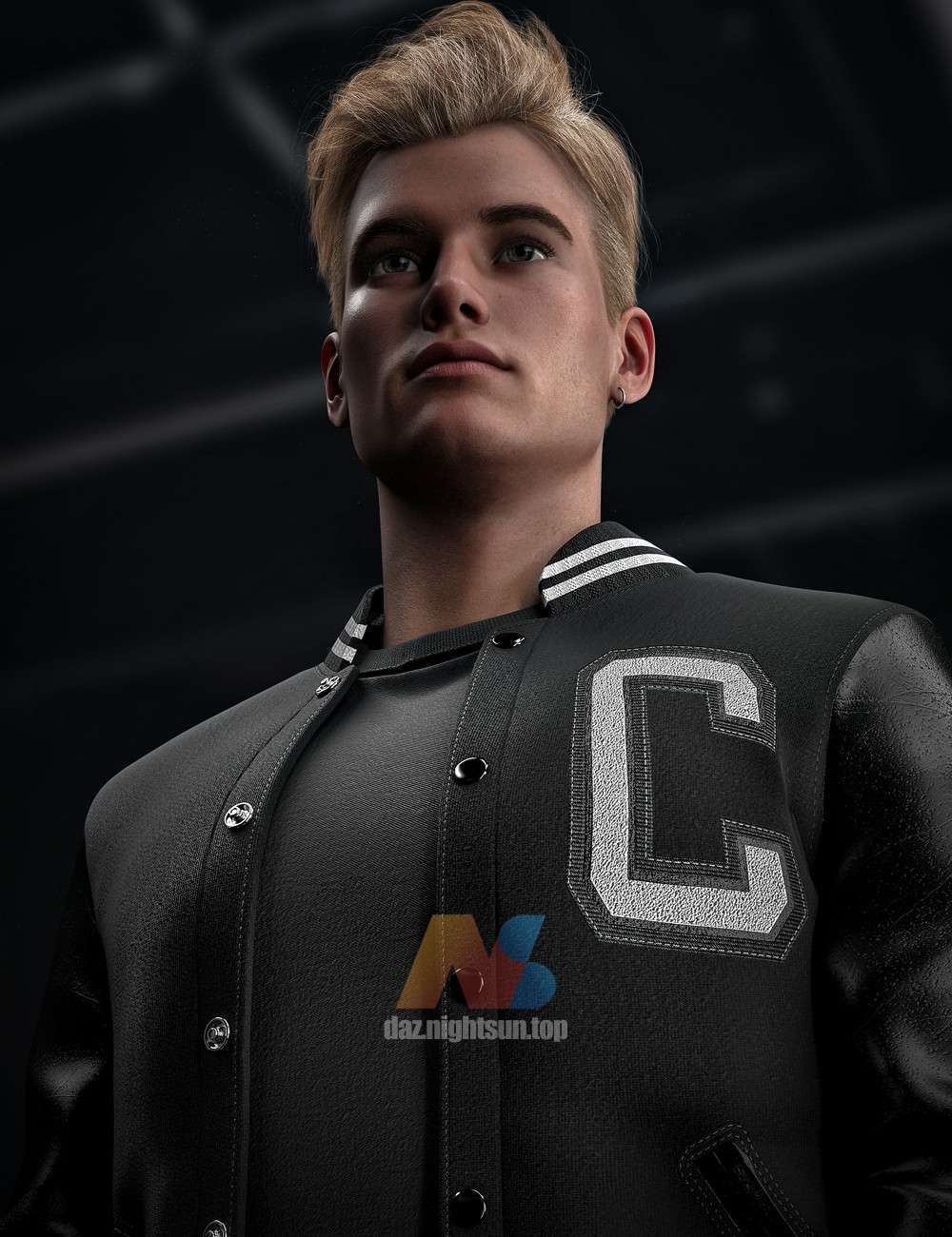 [daz服装] AJC College Times Jacket for Genesis 8 and 8.1 Males-DAZ爱好者