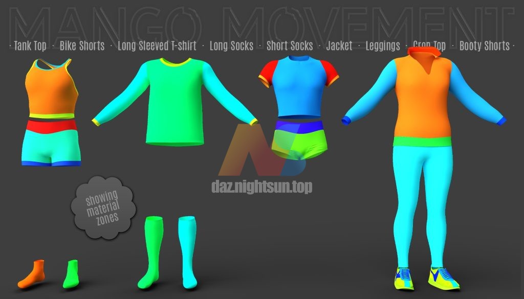 图片[2]-[daz服装] 芒果运动系列-DAZ爱好者