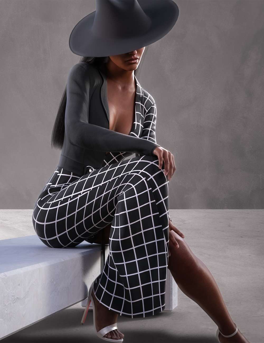 [daz服装] dForce Sassy Girl Outfit for Genesis 8 and 8.1 Females-DAZ爱好者