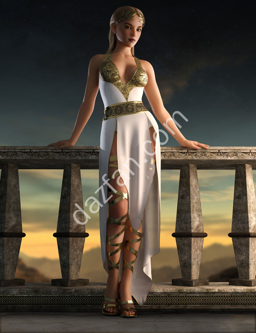 [daz服装] dForce Greek Princess Outfit Set for Genesis 8 and 8.1 Females