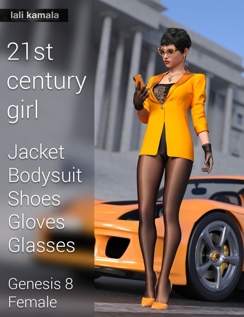 [daz服装] 21st Century Girl Outfit for Genesis 8 Female(s)-DAZ爱好者