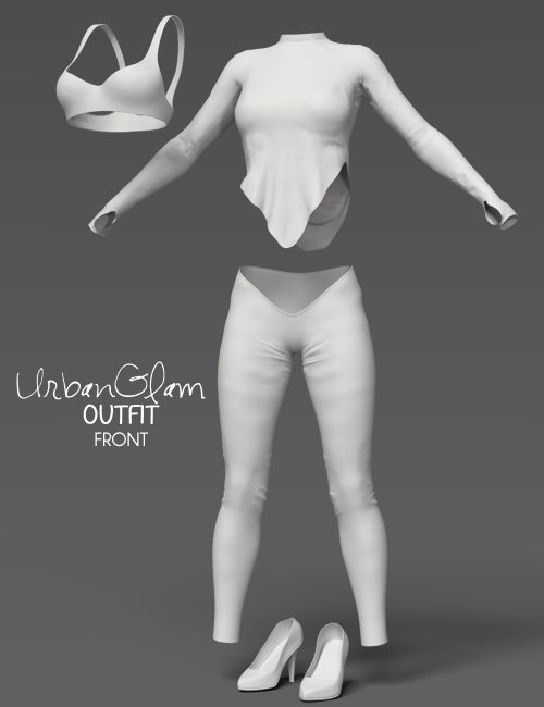 图片[3]-[daz服装] Urban Glam Outfit for Genesis 8 and 8.1 Females-DAZ爱好者