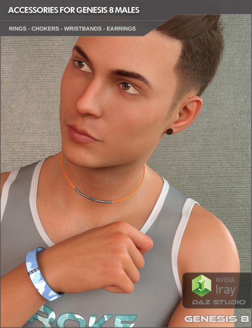 [daz服装] Accessories Set I for Genesis 8 Males-DAZ爱好者