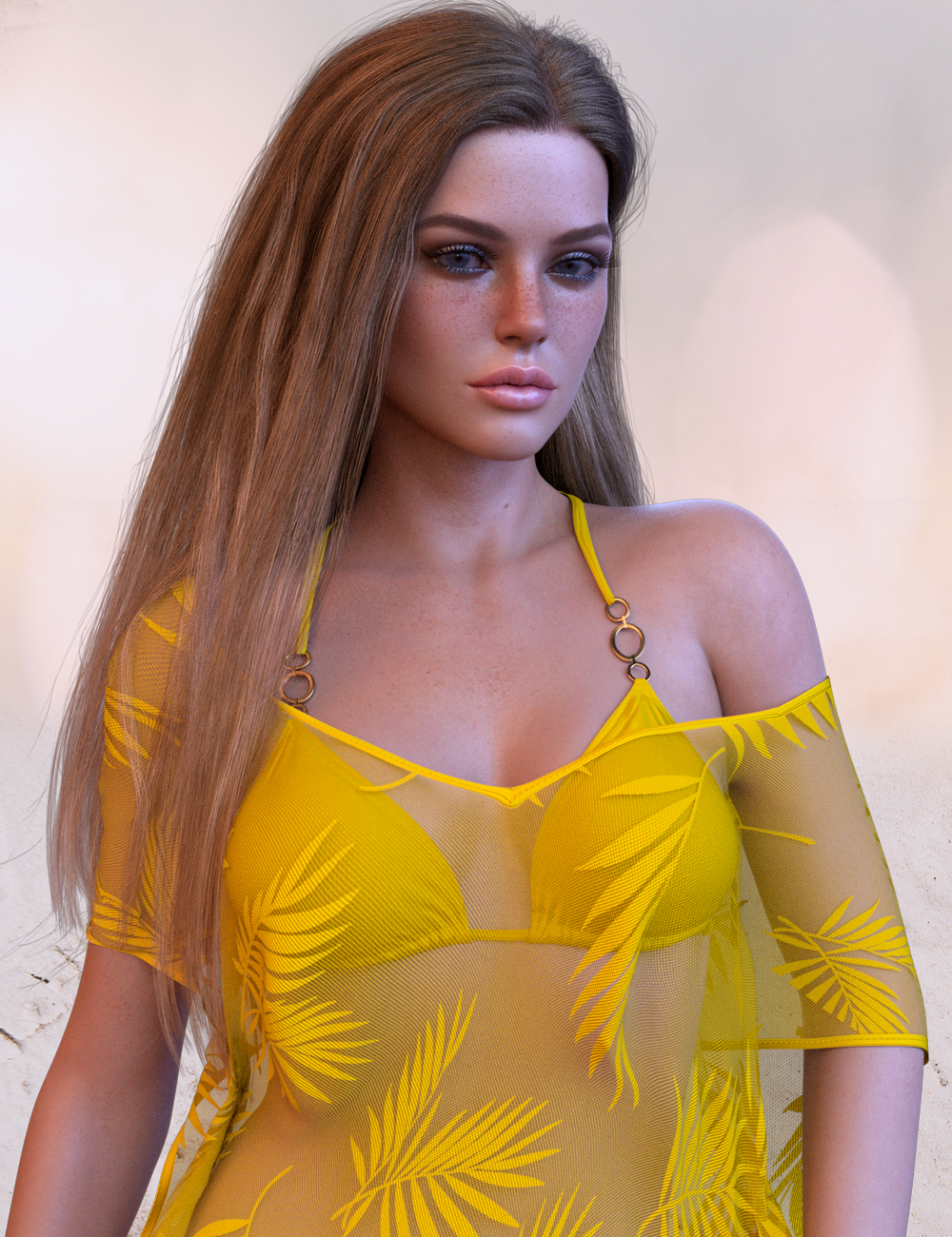 图片[1]-[daz服装] dForce X Fashion Rings Bikini Outfit for Genesis 8 and 8.1 Females-DAZ爱好者