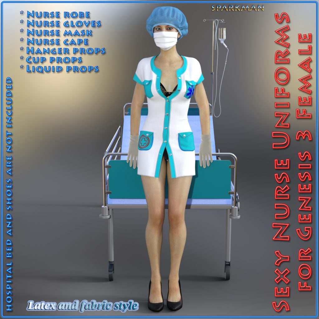 [daz服装] Sexy Nurse Uniform for Genesis 3 Female(s)