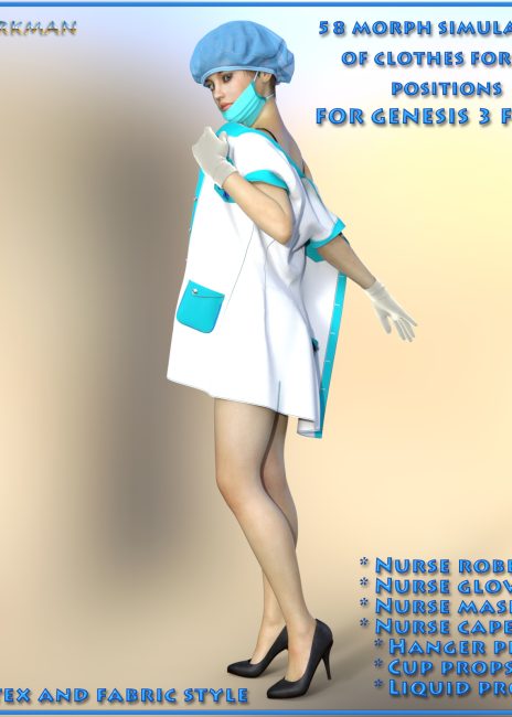 [daz服装] Sexy Nurse Uniform for Genesis 3 Female(s)-DAZ爱好者