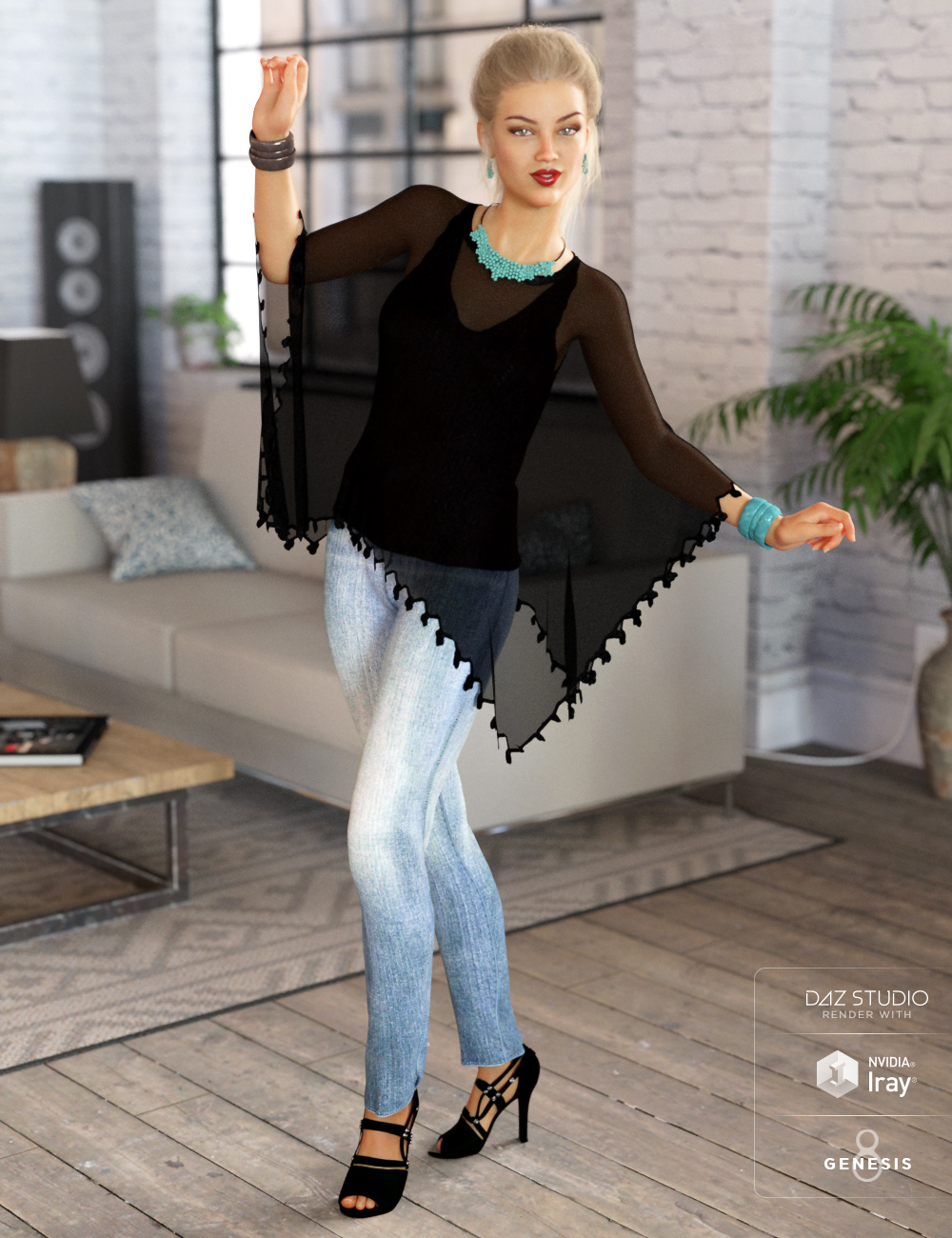[daz服装] dForce Breezy Day Outfit for Genesis 8 Female(s)-DAZ爱好者