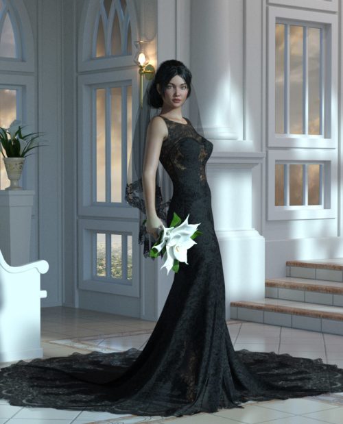 [daz服装] RP dForce 梦寐以求的新娘-DAZ爱好者