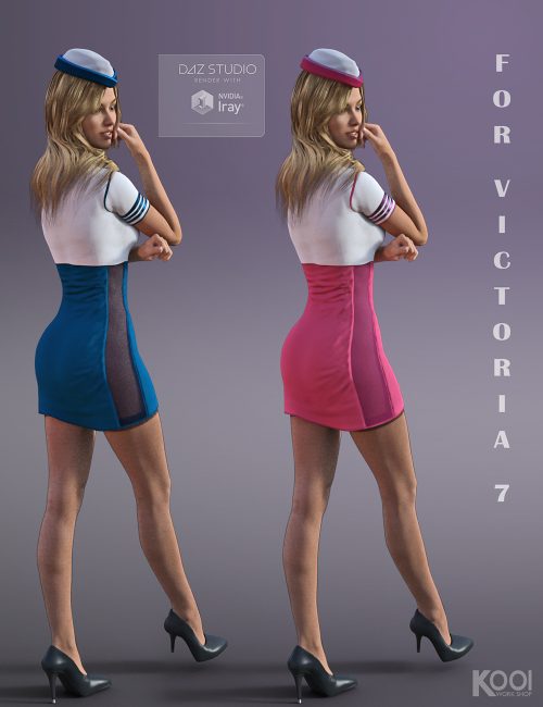 图片[3]-[daz服装] Flight Attendant for Genesis 3 Female(s)-DAZ爱好者