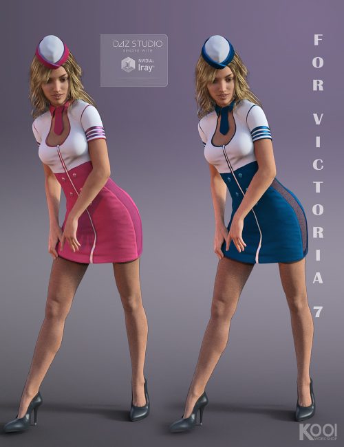 图片[2]-[daz服装] Flight Attendant for Genesis 3 Female(s)-DAZ爱好者