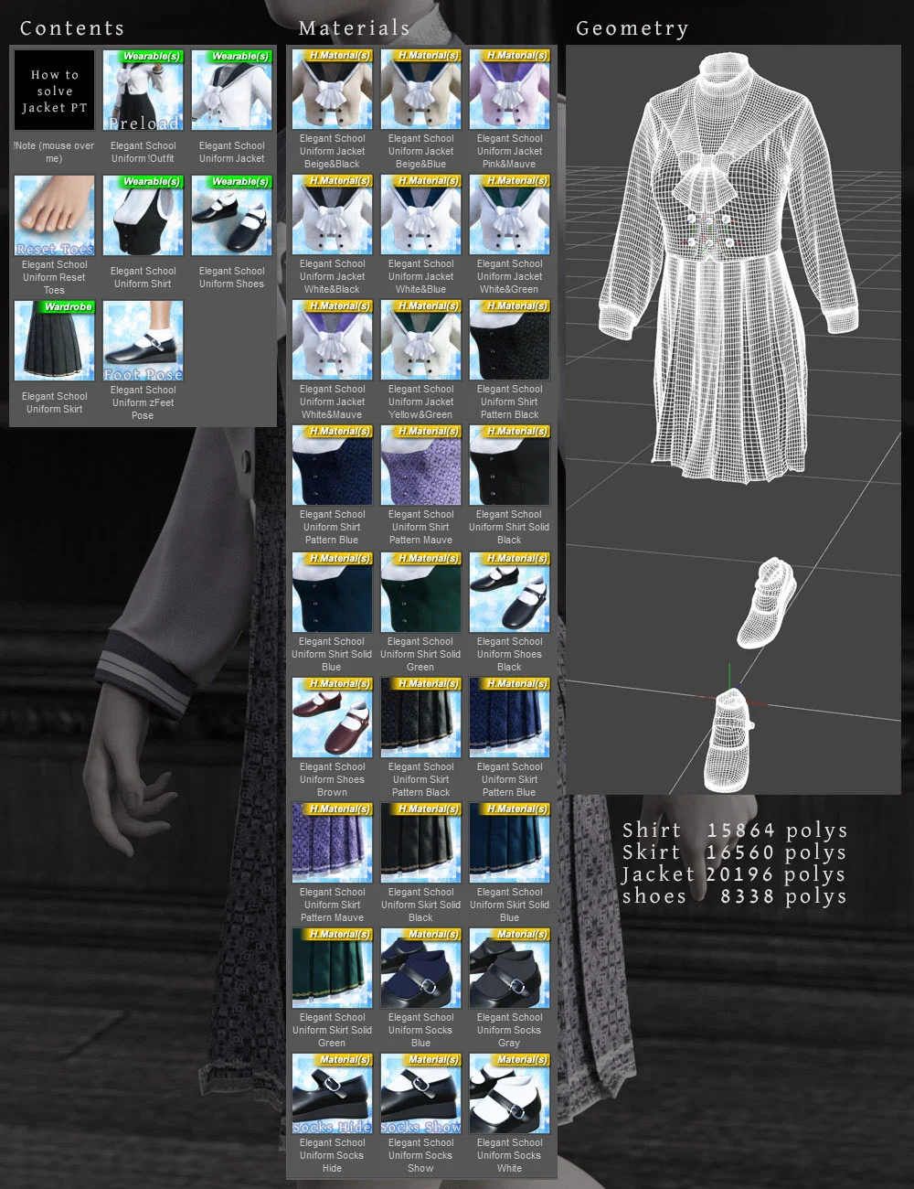 图片[2]-[daz服装] dForce Elegant School Uniform for Genesis 8 Females-DAZ爱好者