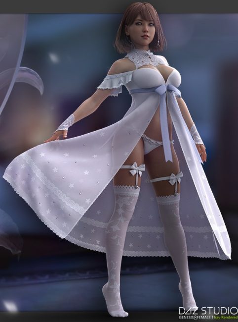 [daz服装] dForce Flower Night Gown G8F-DAZ爱好者