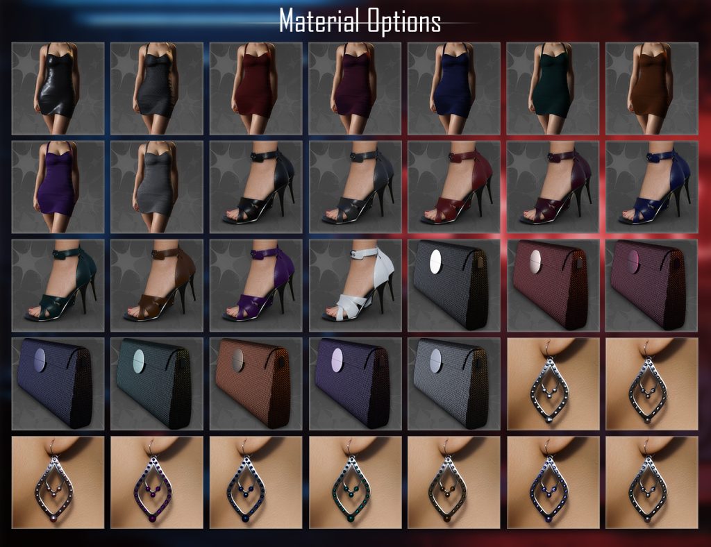 [daz服装] Clubber Outfit Set for Genesis 8 and 8.1 Females