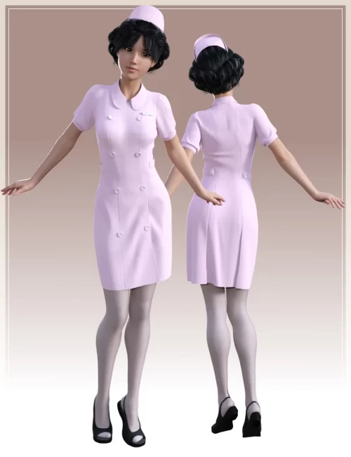 [daz服装] dForce Nurse Uniform for Genesis 8 Female(s)-DAZ爱好者