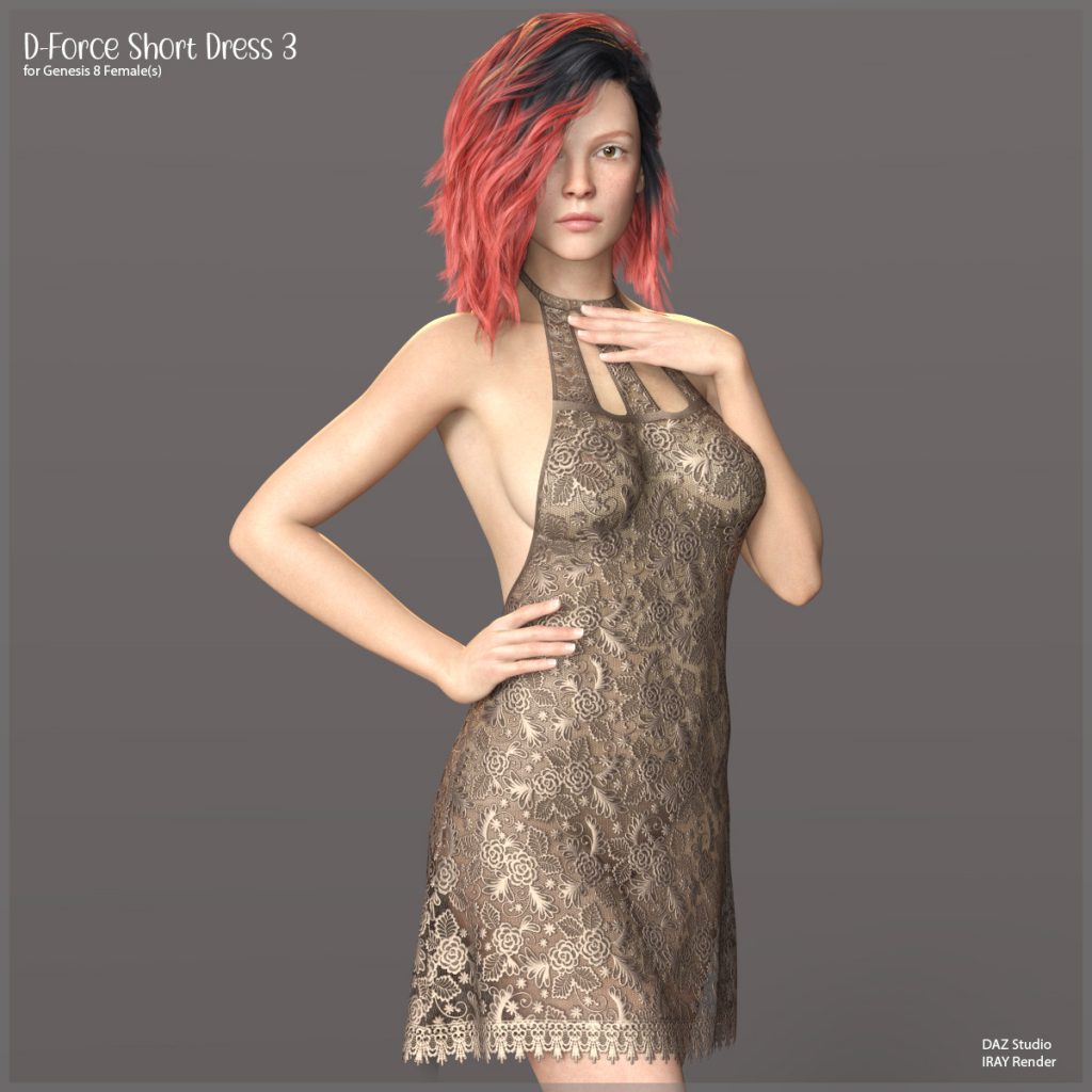 [daz服装] D-Force Short Dress3 for G8F