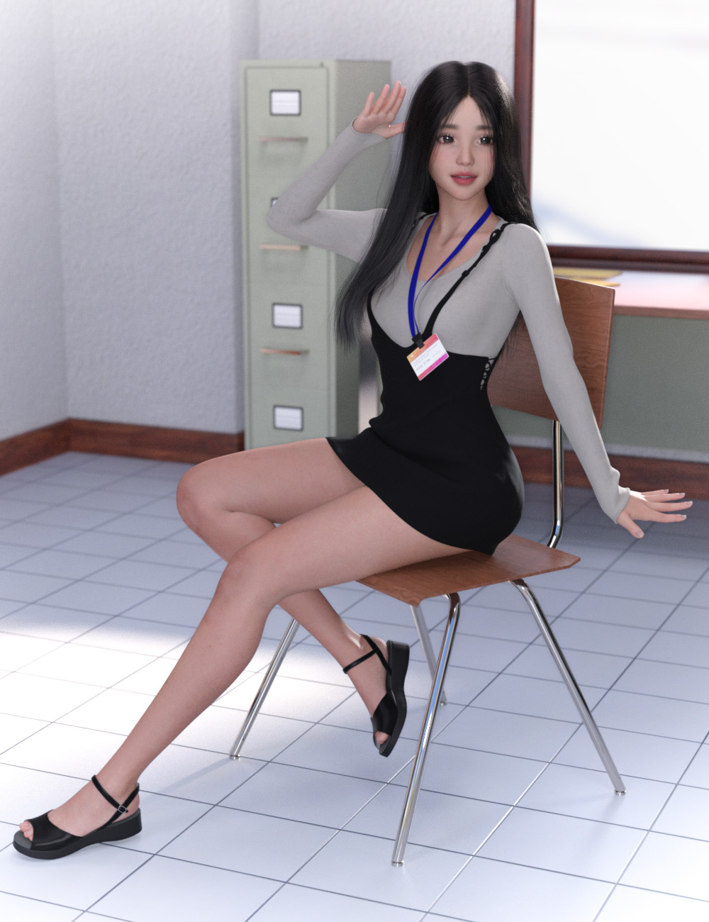 [daz服装] dForce Office Idle Clothing for Genesis 8 and 8.1 Females-DAZ爱好者