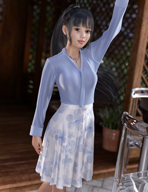 [daz服装] dForce Sumire Outfit for Genesis 8 and 8.1 Females-DAZ爱好者