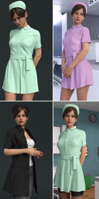 [daz服装] dForce Nurse Clothing and poses for G8F-DAZ爱好者