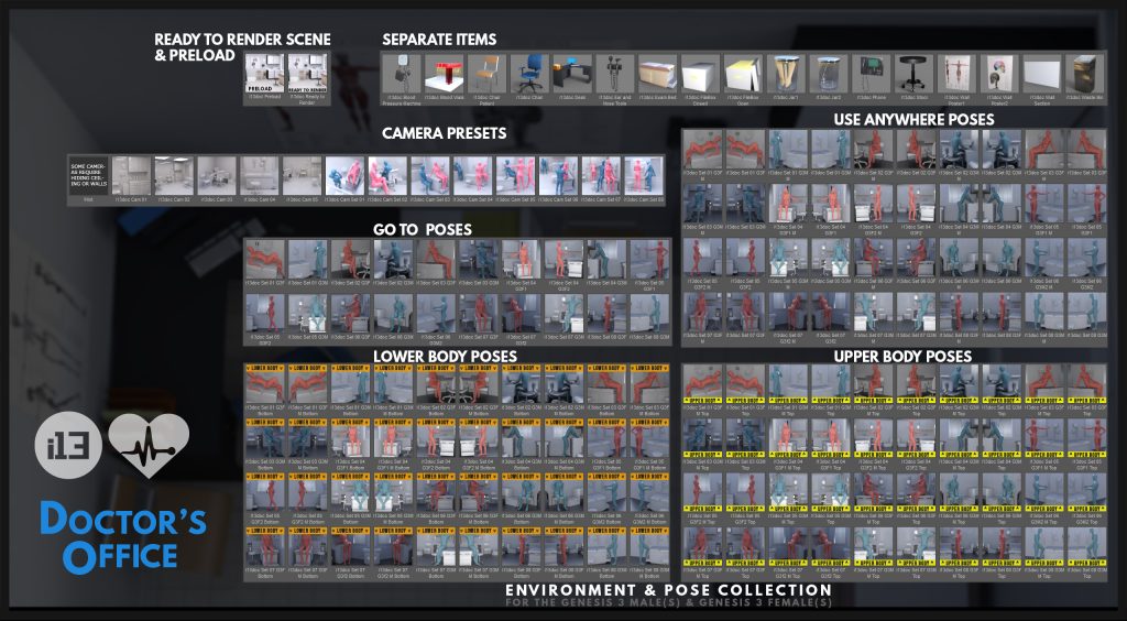 图片[2]-[daz场景] i13 医生的办公环境与姿势-DAZ爱好者