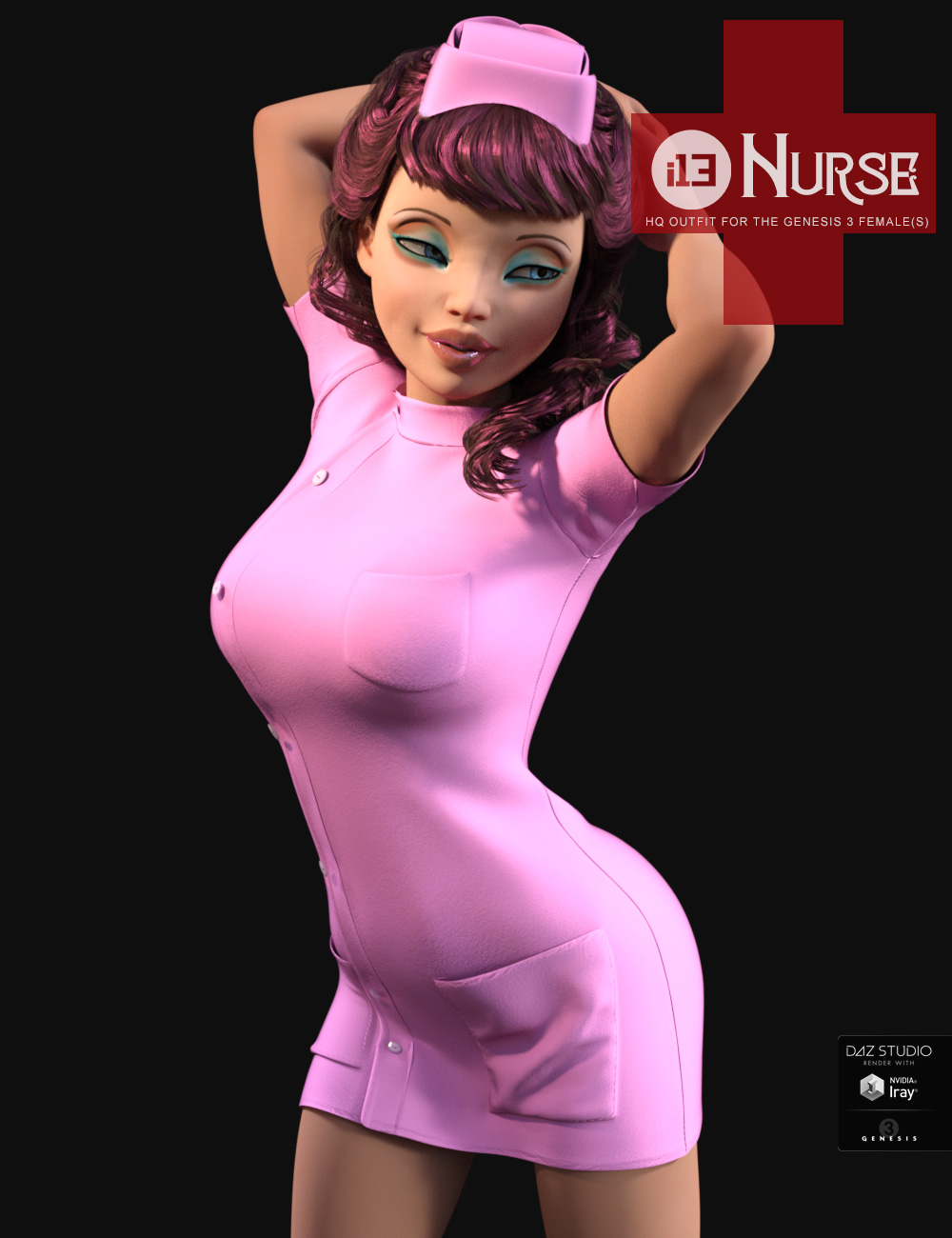 [daz服装] i13 Nurse Outfit for the Genesis 3 Female(s)