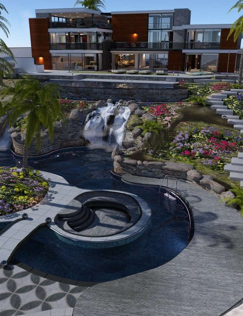 [daz场景] PW 百万豪宅-DAZ爱好者