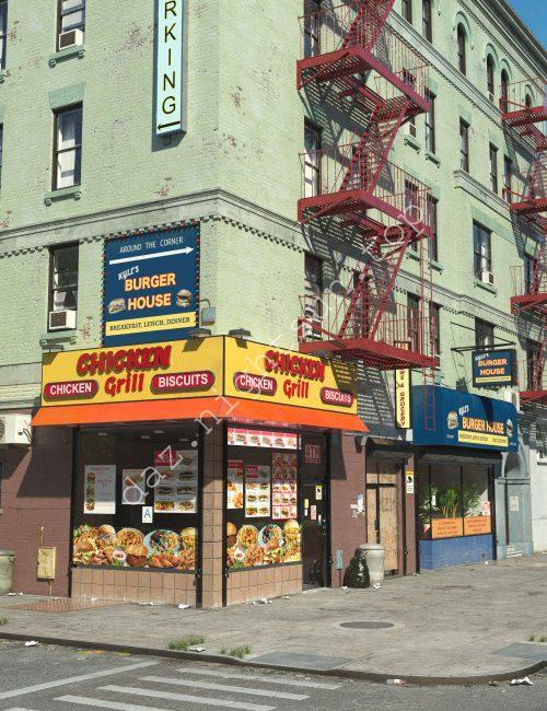 [daz场景] New York Fast Food Joint-DAZ爱好者
