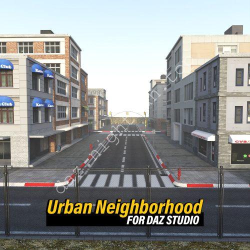 [daz场景] Urban Neighborhood for DS Iray-DAZ爱好者