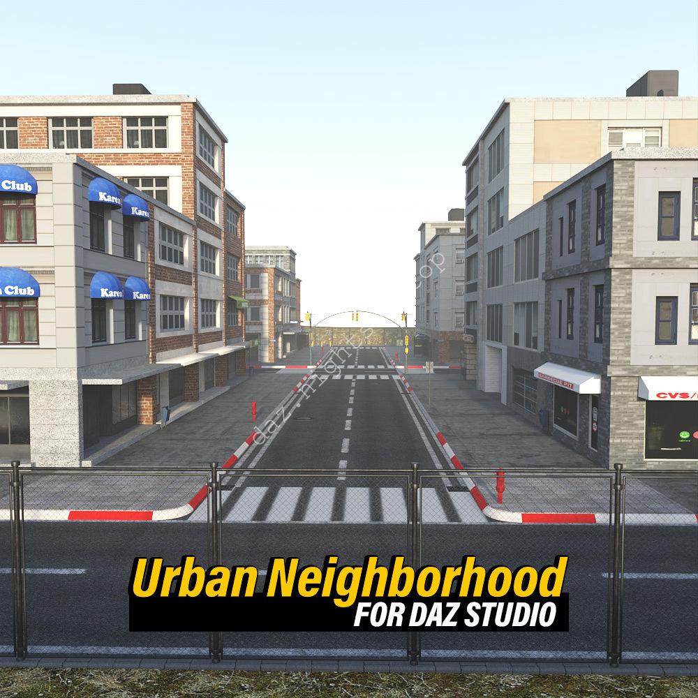 [daz场景] Urban Neighborhood for DS Iray-DAZ爱好者