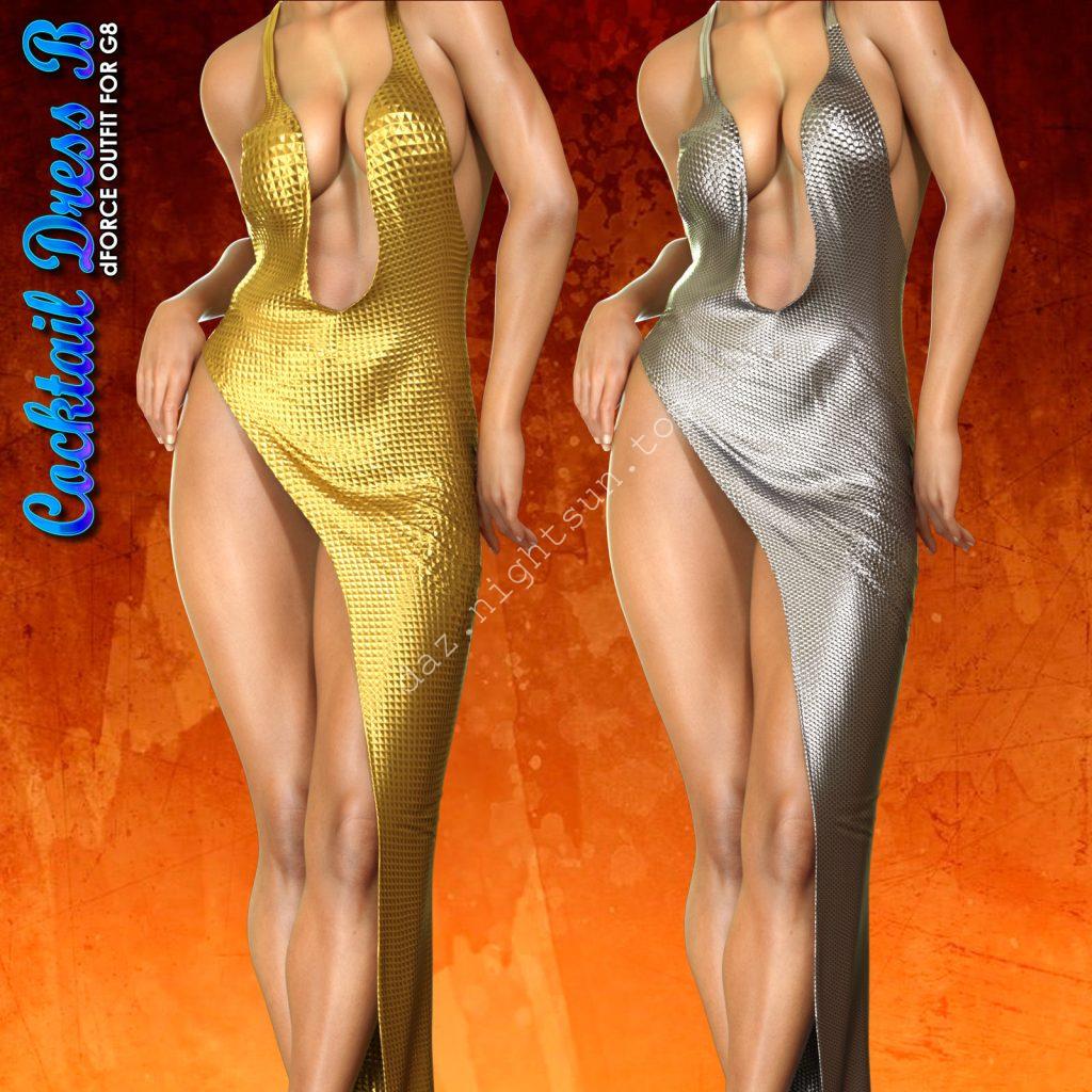 图片[2]-[daz服装] Exnem dForce Cocktail Dress B for Genesis 8 Female-DAZ爱好者