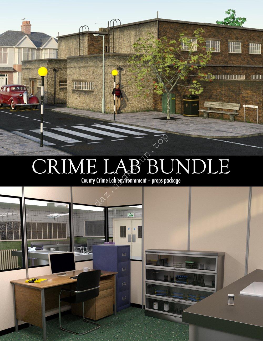 [daz场景] Crime Lab Bundle-DAZ爱好者