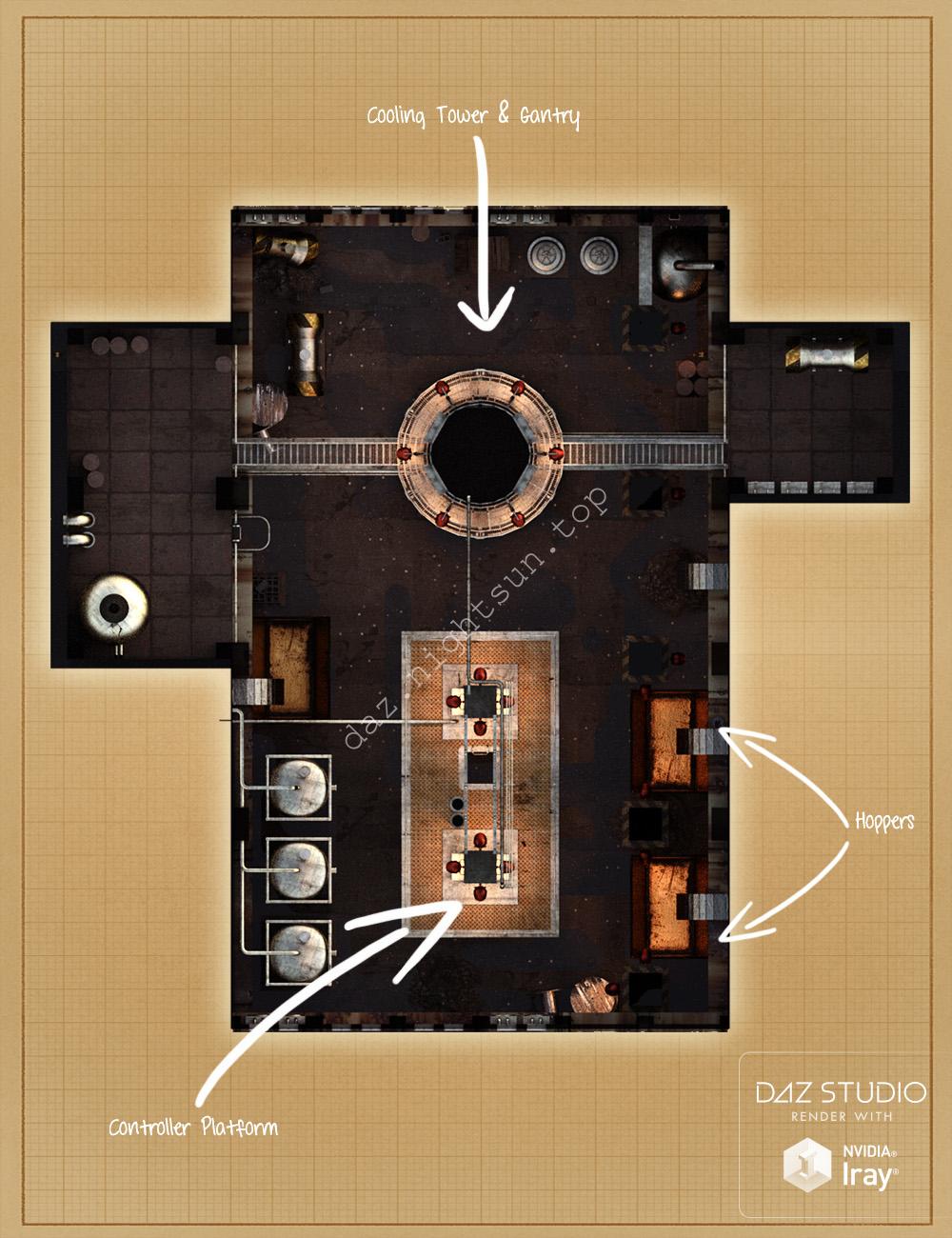图片[2]-[daz场景] Abandoned Factory Floor-DAZ爱好者