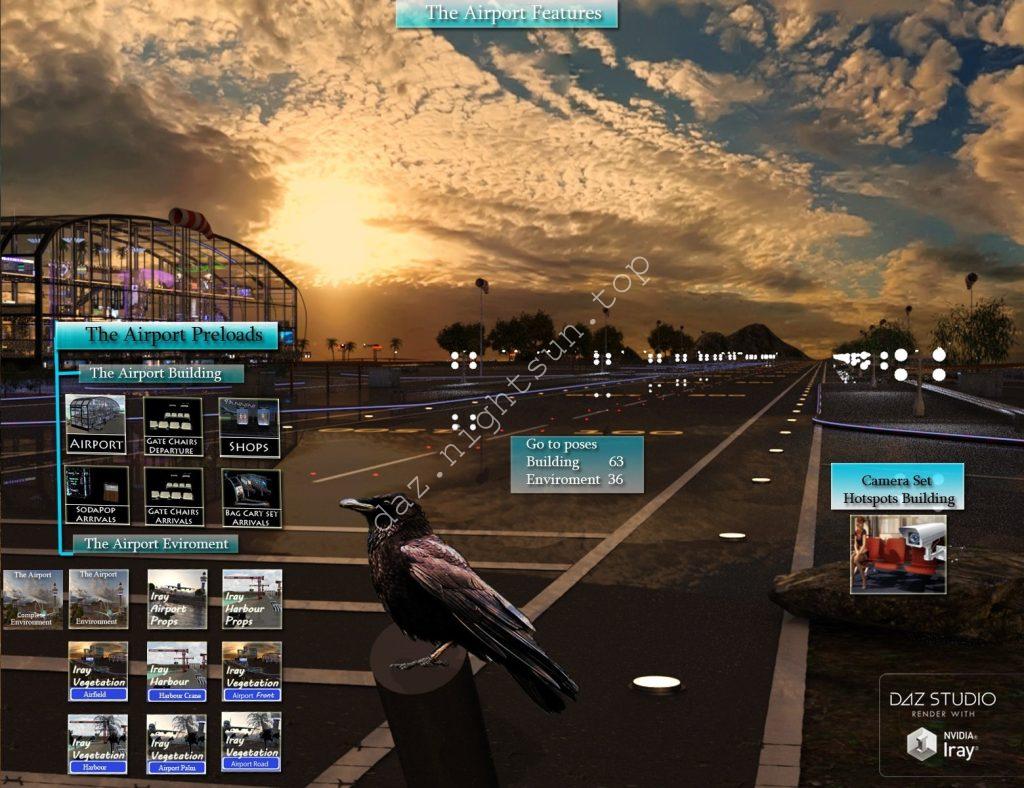 图片[2]-[daz场景] Airport Island – Airport-DAZ爱好者