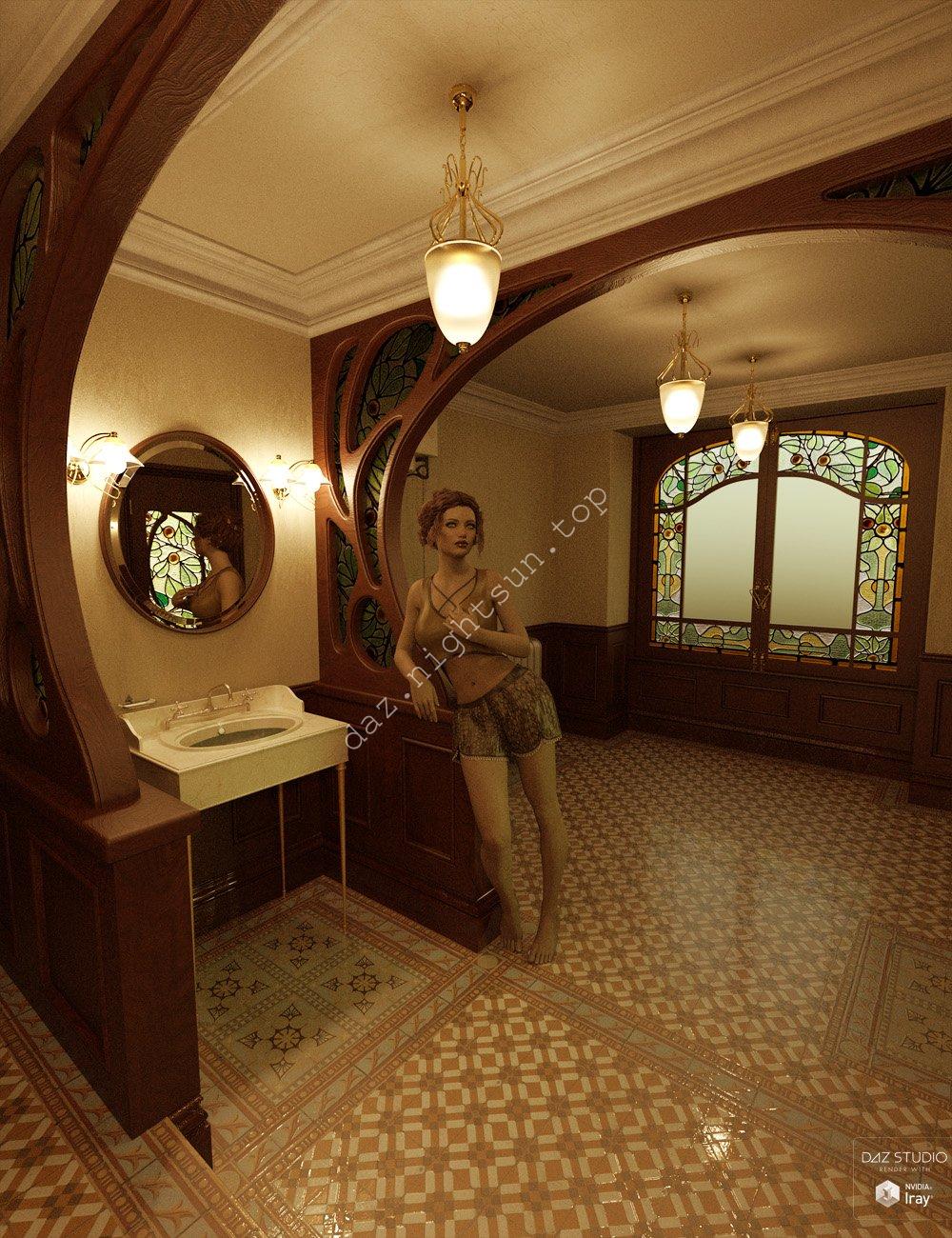[daz场景] Art Nouveau Bathroom-DAZ爱好者