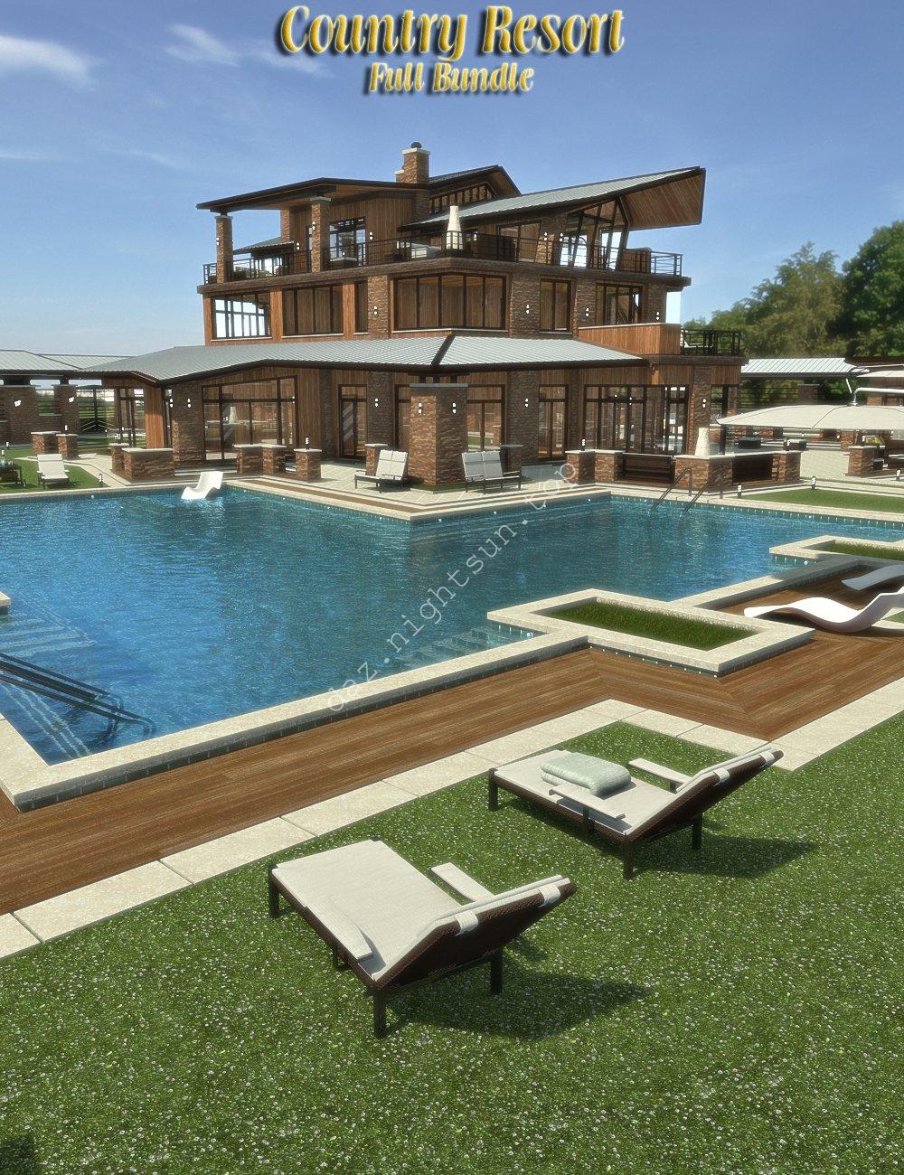 [daz场景] Country Resort – Bundle-DAZ爱好者