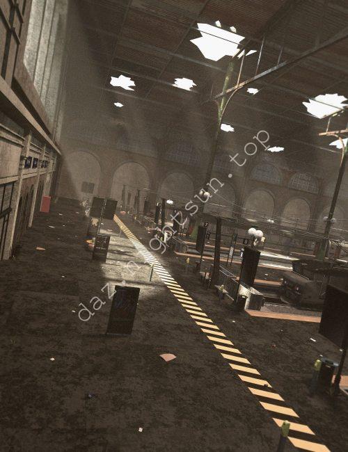 [daz场景] Abandoned Train Station-DAZ爱好者