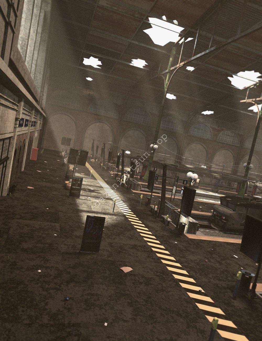 [daz场景] Abandoned Train Station-DAZ爱好者