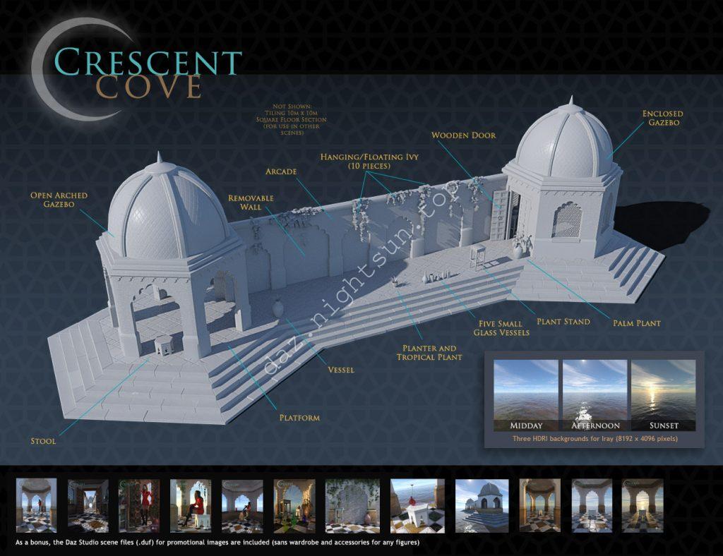 图片[2]-[daz场景] Crescent Cove-DAZ爱好者