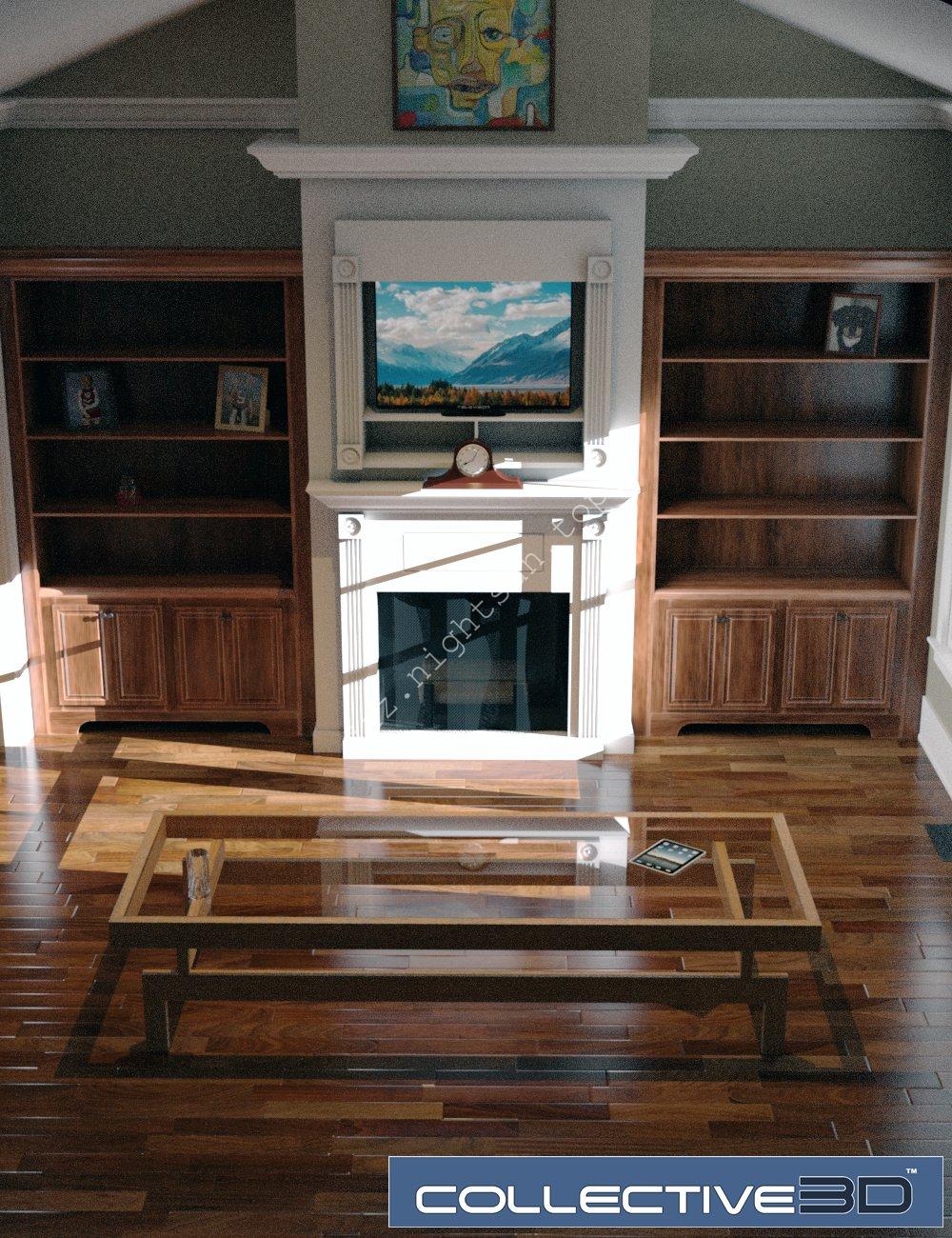 [daz场景] Collective3d Movie Sets Home Interior-DAZ爱好者