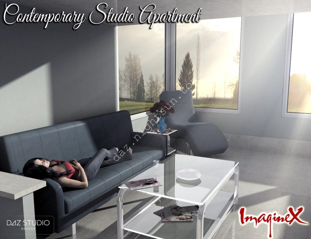 图片[2]-[daz场景] Contemporary Studio Apartment-DAZ爱好者