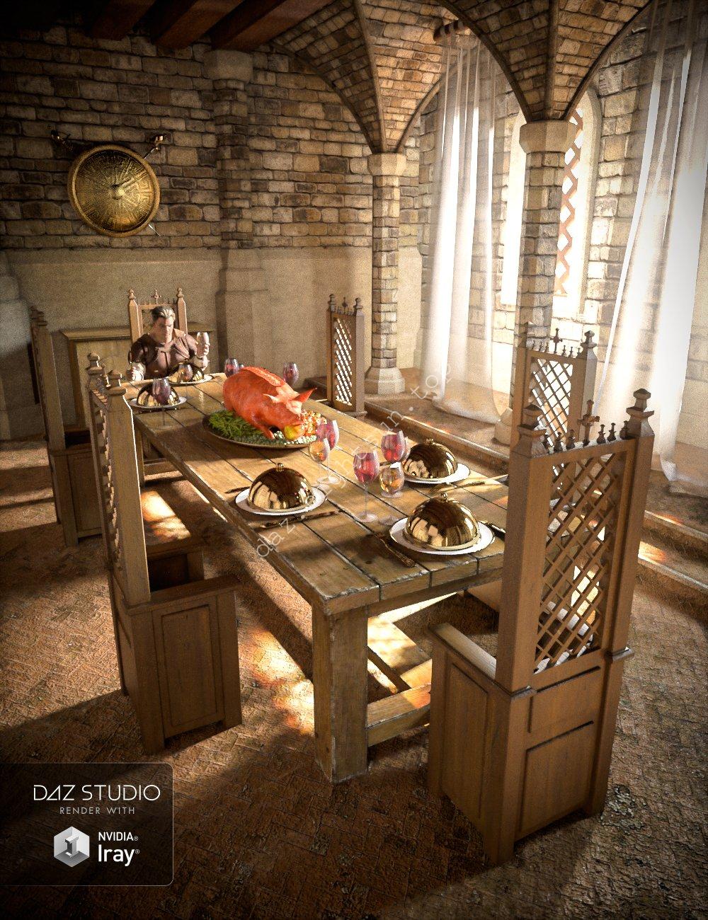 [daz场景] 古老的餐厅-DAZ爱好者