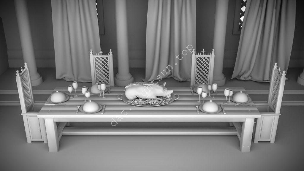 图片[2]-[daz场景] 古老的餐厅-DAZ爱好者