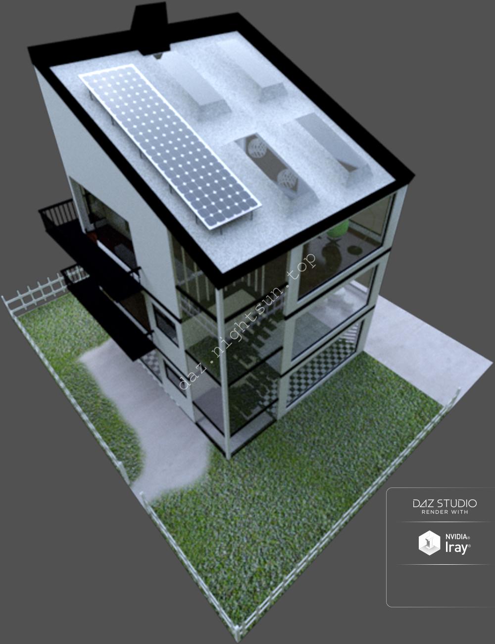 图片[3]-[daz场景] 黑白相间的房子-DAZ爱好者